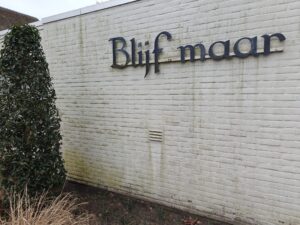 Afbeelding muur Blijf maar voor reiniging